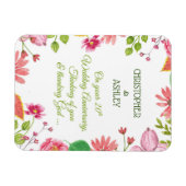 Religieuze 20e bruiloft Jubileum bloemen Magneet (Horizontaal)