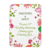 Religieuze 20e bruiloft Jubileum bloemen Magneet (Verticaal)