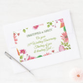 Religieuze 20e bruiloft Jubileum bloemen Rechthoekige Sticker (Envelop)