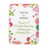 Religieuze 25e bruiloft Jubileum bloemen Magneet (Verticaal)