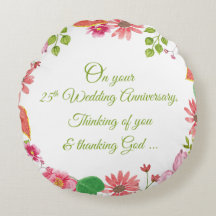 Religieuze 25e bruiloft Jubileum bloemen