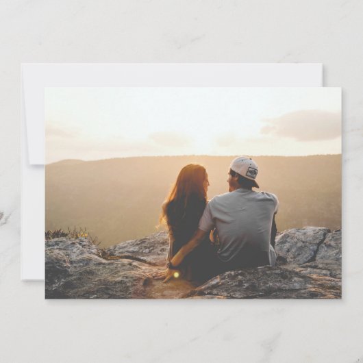 Religieuze 2 Foto Wedding Invitation Save The Date (Achterkant)