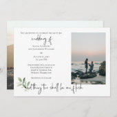 Religieuze 2 Foto Wedding Invitation Save The Date (Voorkant / Achterkant)