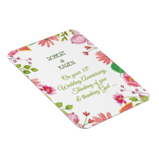 Religieuze 35e Jubileum-bloemen Magneet
