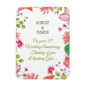 Religieuze 35e Jubileum-bloemen Magneet (Verticaal)