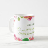 Religieuze 40e Jubileum-bloemen Koffiemok (Voorkant links)