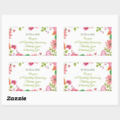 Religieuze 40e Jubileum-bloemen Rechthoekige Sticker (Vel)