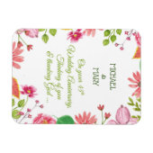 Religieuze 45e Jubileum-bloemen Magneet (Horizontaal)