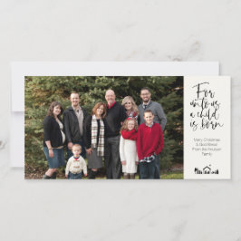 Religieuze 4-fotokerstkaart KJV Verse Aankondiging