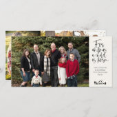 Religieuze 4-fotokerstkaart KJV Verse Aankondiging (Voorkant / Achterkant)