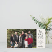 Religieuze 4-fotokerstkaart KJV Verse Aankondiging (Staand voorkant)