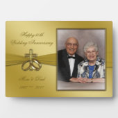 Religieuze 50e Golden Wedding Jubileum Plaque Fotoplaat (voorkant)