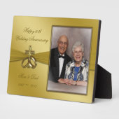 Religieuze 50e Golden Wedding Jubileum Plaque Fotoplaat (Zijkant)