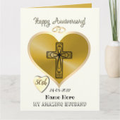 Religieuze 50e Jubileum kaart voor echtgenoot (Voorkant)