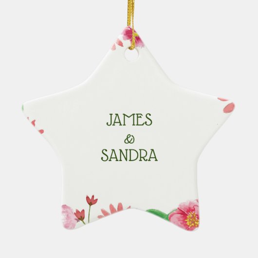 Religieuze 5e Jubileum-weduwen Keramisch Ornament (Achterkant)