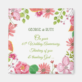 Religieuze 65e Jubileum-bloemen Magneet