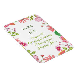 Religieuze 65e Jubileum-bloemen Magneet