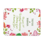 Religieuze 70ste Jubileum bloemen Magneet (Horizontaal)