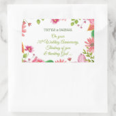 Religieuze 70ste Jubileum bloemen Rechthoekige Sticker (Tas)