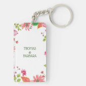 Religieuze 70ste Jubileum bloemen Sleutelhanger (achterkant)