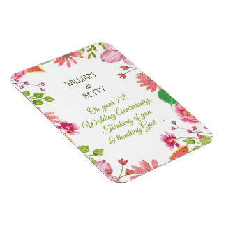 Religieuze 75e Jubileum-bloemen Magneet