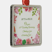 Religieuze 80ste weddenschap Jubilea bloemen Metalen Ornament (Rechts)