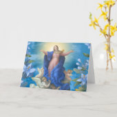 Religieuze aanname van Mary Angels Schrift Kaart (Gele Bloem)