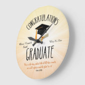 Religieuze Afstuderen Gold Starburst met zwart Pet Grote Klok (Hoek)