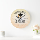 Religieuze Afstuderen Gold Starburst met zwart Pet Grote Klok (Huis)