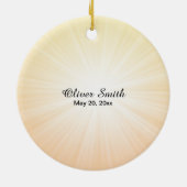 Religieuze Afstuderen Gold Starburst met zwart Pet Keramisch Ornament (Achterkant)