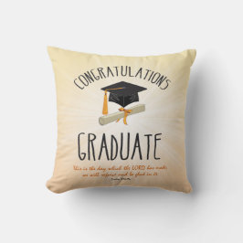 Religieuze Afstuderen Gold Starburst met zwart Pet Kussen