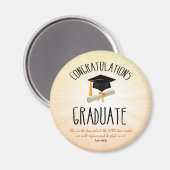 Religieuze Afstuderen Gold Starburst met zwart Pet Magneet (Voorkant / Achterkant)