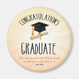 Religieuze Afstuderen Gold Starburst met zwart Pet Magneet