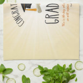 Religieuze Afstuderen Gold Starburst met zwart Pet Theedoek (Gevouwen)