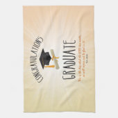 Religieuze Afstuderen Gold Starburst met zwart Pet Theedoek (Verticaal)