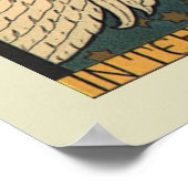  Religieuze Angel die bidt met goudsterren Poster (Hoek)