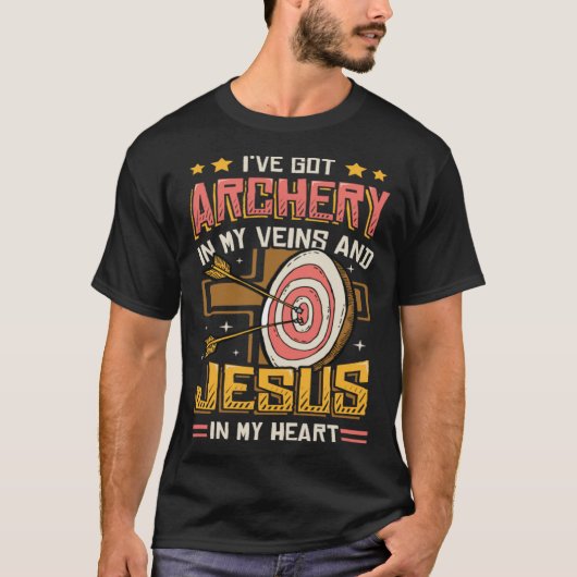 Religieuze Archer Bowman Archery T-shirt (Voorkant)
