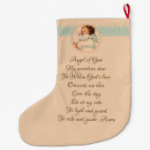 Religieuze Baby Engel Sleeping Grote Kerstsok (Achterkant)