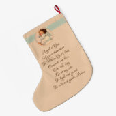 Religieuze Baby Engel Sleeping Grote Kerstsok (Achterkant (Hangend))