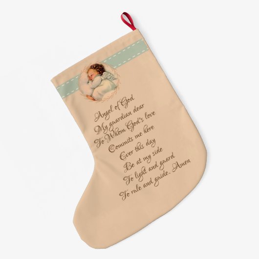  Religieuze Baby Engel Sleeping Grote Kerstsok (Achterkant (Hangend))