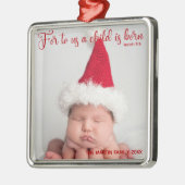 Religieuze Baby Foto Bijbel Verse Kute Kerstmis Metalen Ornament (Links)