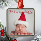 Religieuze Baby Foto Bijbel Verse Kute Kerstmis Metalen Ornament