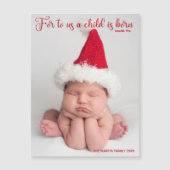 Religieuze Baby Foto Christelijk Kerstmis Magnet (Voorkant)