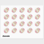 Religieuze Baby Jezus Kerstmis Angels Roses Ronde Sticker (Vel)