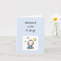 Religieuze baby jongen gefeliciteerd met tekst,