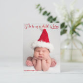 Religieuze Baby kerstbijbel Verse Cute Briefkaart (Staand voorkant)