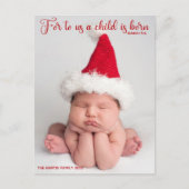 Religieuze Baby kerstbijbel Verse Cute Briefkaart (Voorkant)