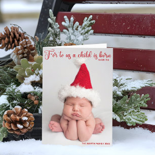 Religieuze Baby kerstcadeautjes Verse Folded Feestdagen Kaart