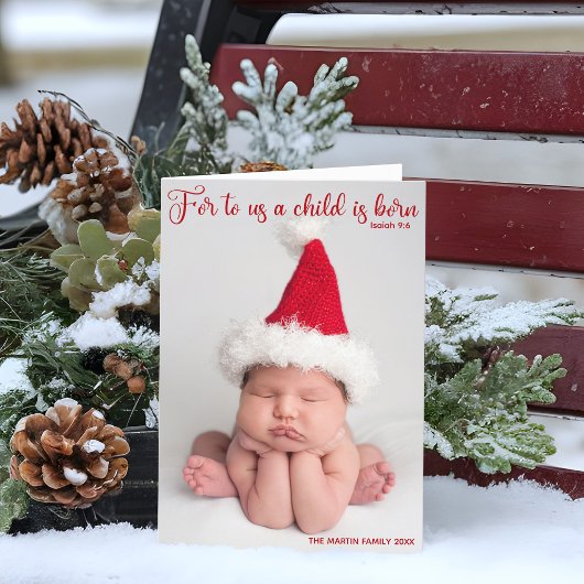 Religieuze Baby kerstcadeautjes Verse Folded Feestdagen Kaart