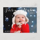 Religieuze Baby kerstfeest op de foto Briefkaart (Voorkant)
